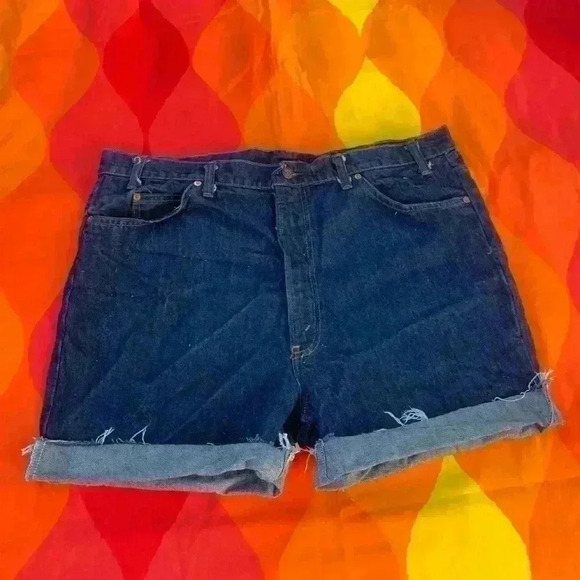 VTG Levis Orange Tab Women’s Cut Off Shorts Size Size 40” Made USA. - Picture 6 of 11